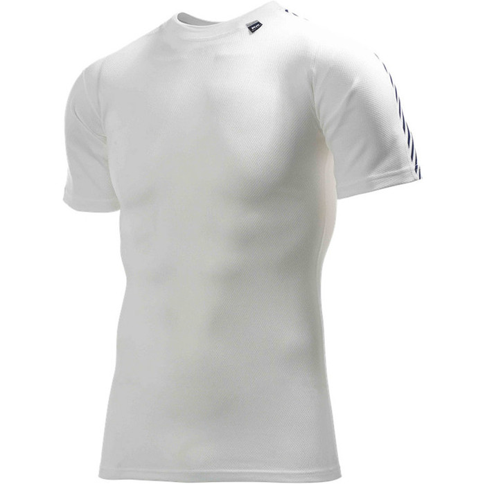 2017 Helly Hansen capa seca de la raya de la Base de la camiseta blanca 48816