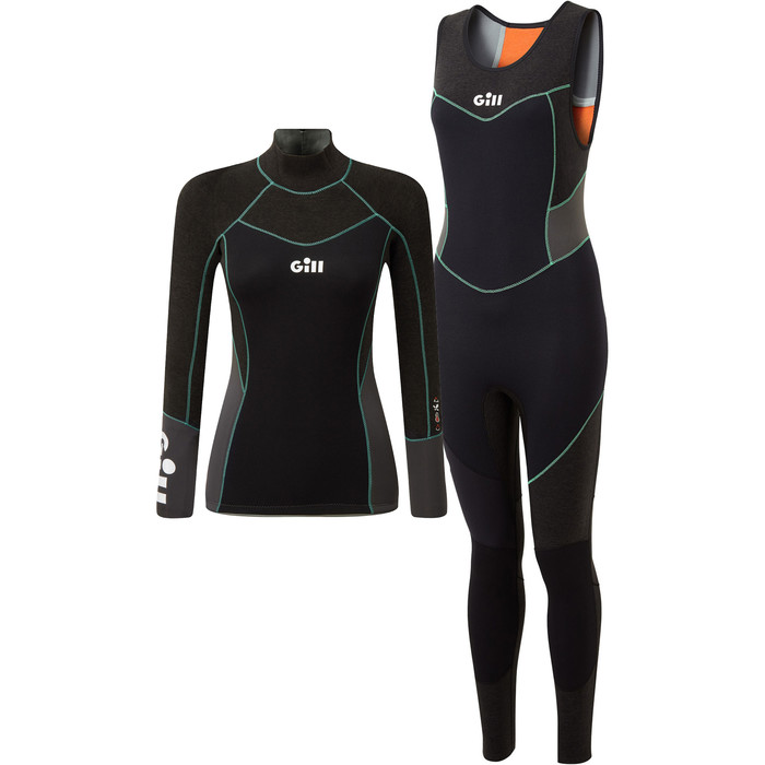 5001W Black 2021 Gill Womens Zentherm Dinghy Sailing Wetsuit Top 