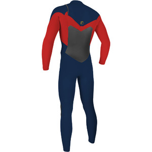 2018 O'Neill Youth O'riginal 4/3mm Chest Zip Wetsuit Abyss / Red 5018