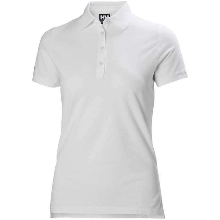 2019 Helly Hansen Womens Crew Pique Polo Shirt White 53055