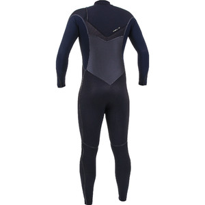 2019 O'Neill Mens Psycho Tech 4/3mm Chest Zip Wetsuit 5337 - Black / Abyss