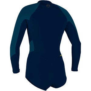 2020 O'neill Bahia Mulheres 2/1mm Front Zip Manga Comprida Shorty Wetsuit 5363 - Abyss / Navy Francesa