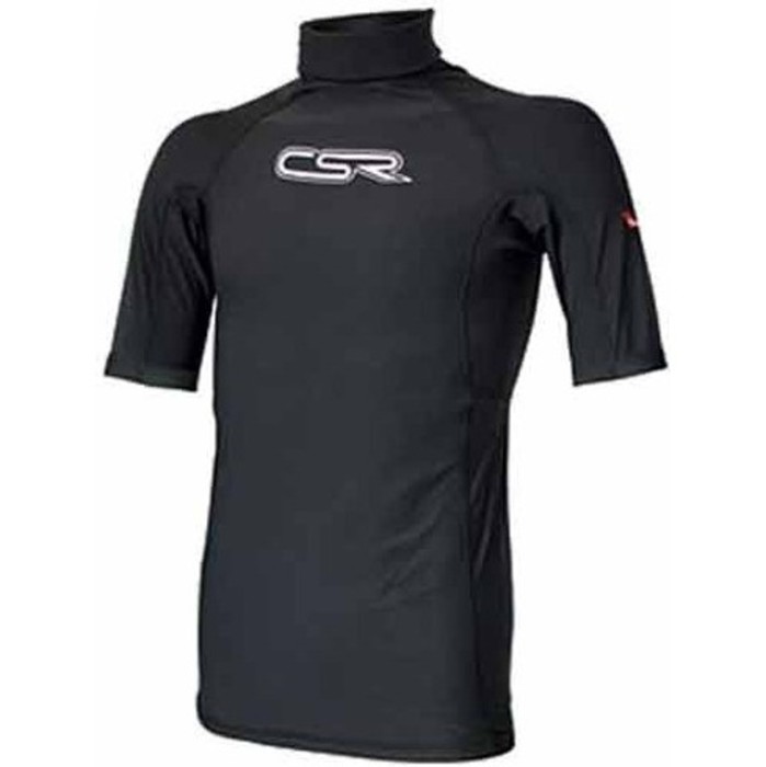 CSR Plamo Polypro Short Sleeve Rash Vest BLACK 5790
