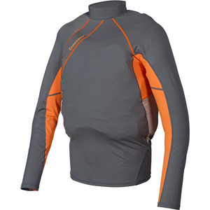 Crewsaver Junior Phase 2 Long Sleeve Rash Vest Grey / Orange 6910