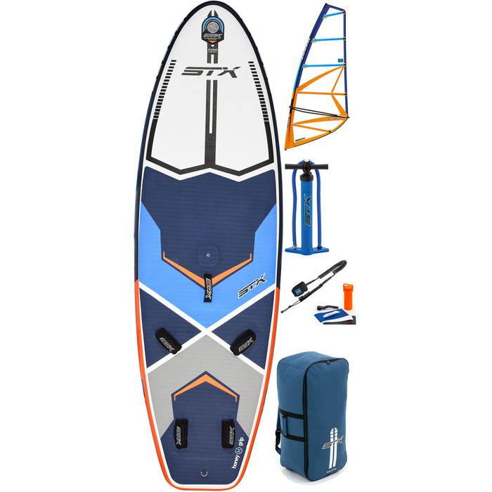 2019 STX Inflable Windsurf 280 Stand Up Paddle Board y HD2 5.5M Rig Package Blue / Orange 70635
