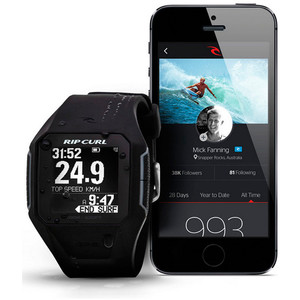 2018 Rip Curl Suche GPS Smart Surf Uhr in SCHWARZ A1111