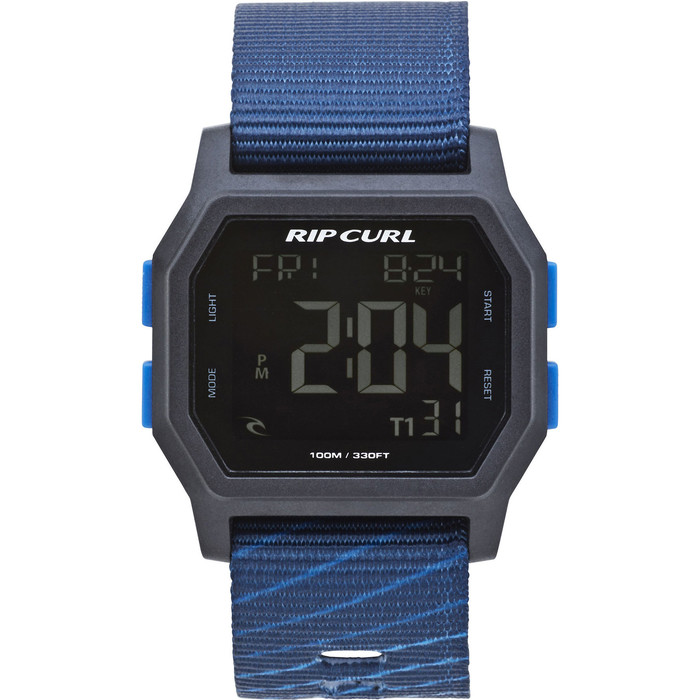 2019 Rip Curl Mannen Atom Spanband Digitaal Horloge Navy A3087