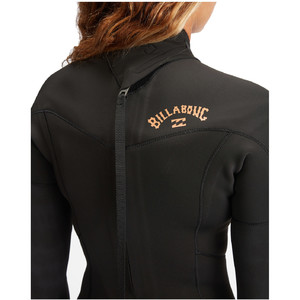 2021 Billabong Womens Synergy 4/3mm Back Zip Wetsuit ABJW100133 - Black Tie Dye