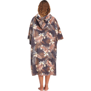 2021 Billabong Womens Hooded Towel / Changing Robe ABJWW00101 - Black Pebble