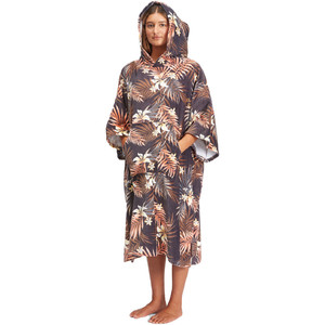 2021 Billabong Womens Hooded Towel / Changing Robe ABJWW00101 - Black Pebble