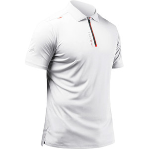 2022 Zhik Mens ZhikDry UV Short Sleeve Polo ATP0085 - White
