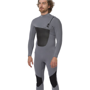 2020 Animal Homens Anml 3/2mm Zip Free Wetsuit Aw0ss001 - Cinza