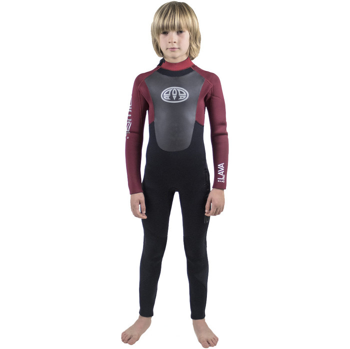 Animal Junior Boy's Lava Gbs 5/4/3mm Gbs Back Zip Wetsuit Cykling Red Aw8wn600
