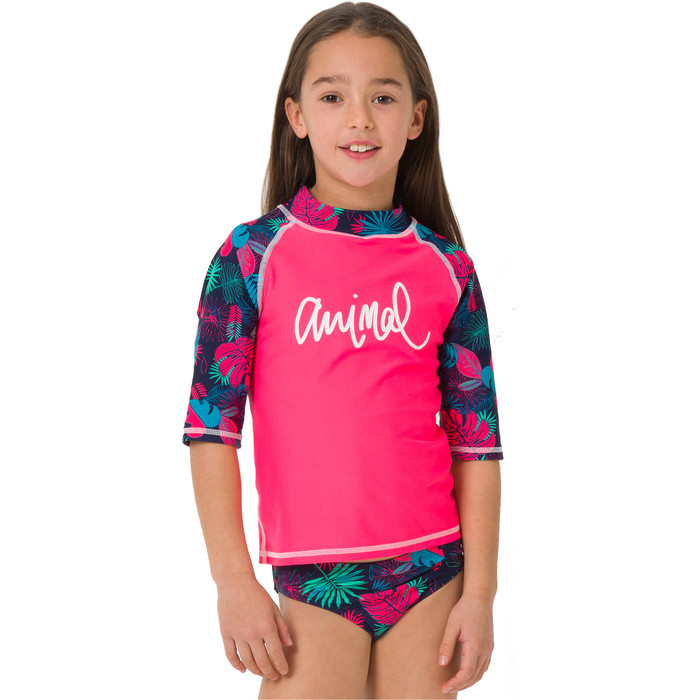 2019 Animal Junior Girl Paddle Rash Suit Psycho Red Cl9sq812