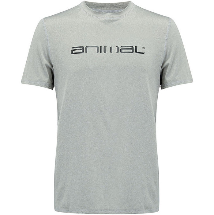 Animal Latero Camiseta De Protection Uv De Manga Curta Cinza Marl Cl8sn022
