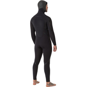 Animal Hombre Assassin V2 6 / 4mm con capucha GBS Chest Zip Wetsuit Negro AW8WN101
