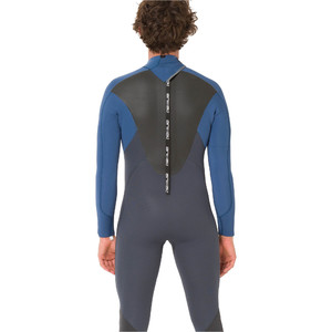 2019 Animal Mens Lava 5/4/3mm Back Zip GBS Wetsuit Grey / Blue AW9WQ006