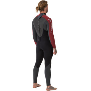 2018 Animal Mens Lava 5/4 / 3mm Zip posteriore GBS Wetsuit Biking Red AW8WN105