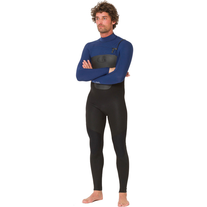 2019 Animal Mens Lava 4/3mm Chest Zip GBS Wetsuit Black / Navy AW9WQ005