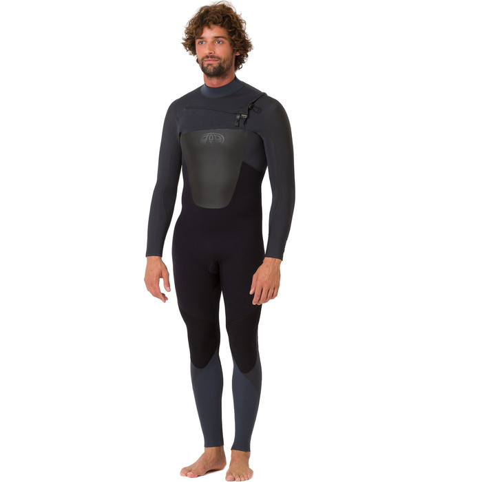 2019 Animal Dos Homens Lava 4/3mm Gbs Chest Zip Wetsuit Aw9sq004 Preto