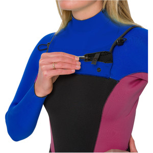 2019 Animal Frauen Phoenix 5/4/3mm Gbs Brust Chest Zip Neoprenanzug Blau / Pink Aw9wq300