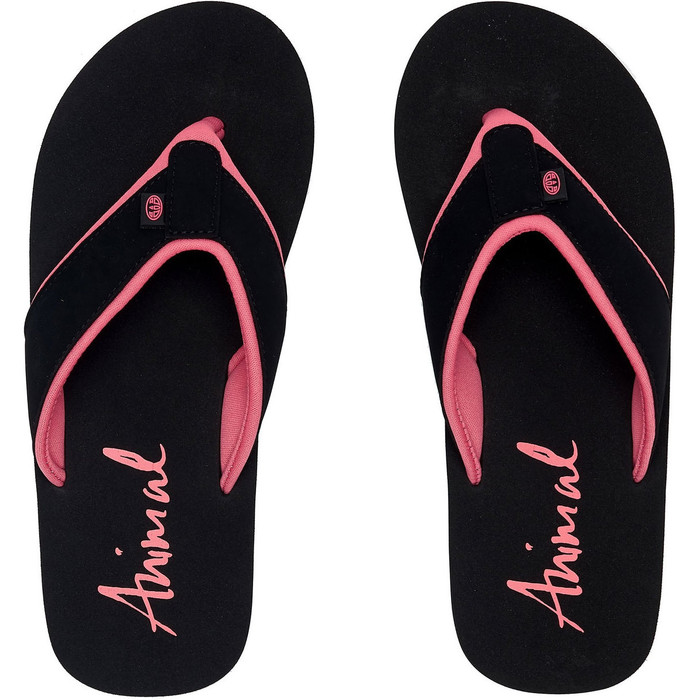 2020 Animal Womens Swish Block Flip Flops / Sandals FM0SS301 - Black