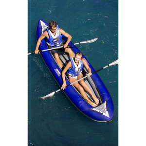 2024 Kayak Gonflable Aquaglide Chinook Tandem Xl Bleu Et 2 Pagaies Avec Pompe