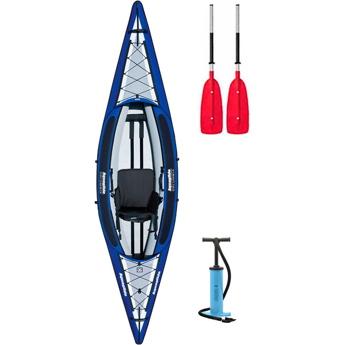 2024 Aquaglide Columbia 1 Hombre Kayak De Aquaglide Inflable + 1 Paleta Gratis + Bomba Agc1
