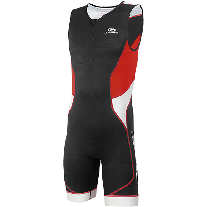 2019 Aropec Mens Tri-Compress TX 1 Lycra Triathlon Suit Black Red SS3TC109M