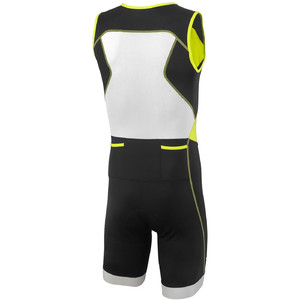 2019 Aropec Mens Tri-Slick Lycra Triathlon Suit Black Yellow SS3TS115M