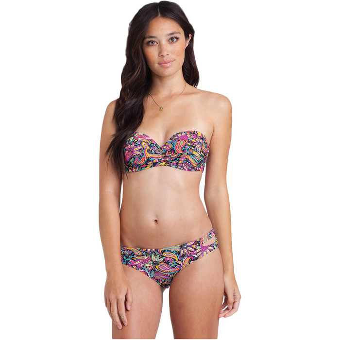  2015 Billabong Parkside Paisley superiore pi bustier in Black S3SW48