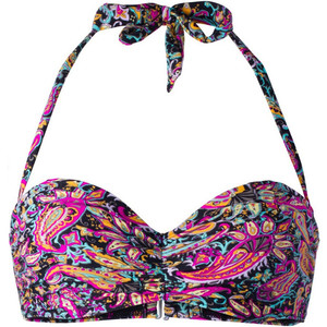  2015 Billabong Parkside Paisley superiore pi bustier in Black S3SW48