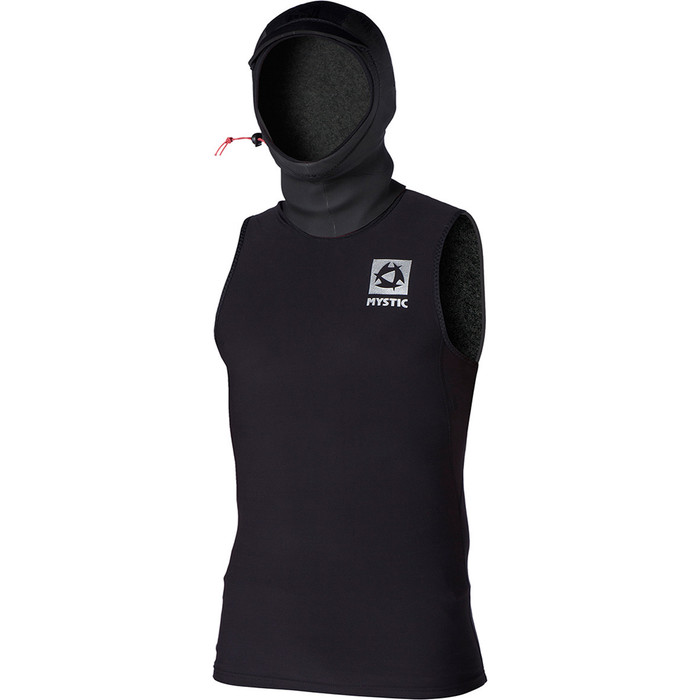 2019 Mystic Heren Bipoly Thermo Hooded Tanktop Zwart 140095