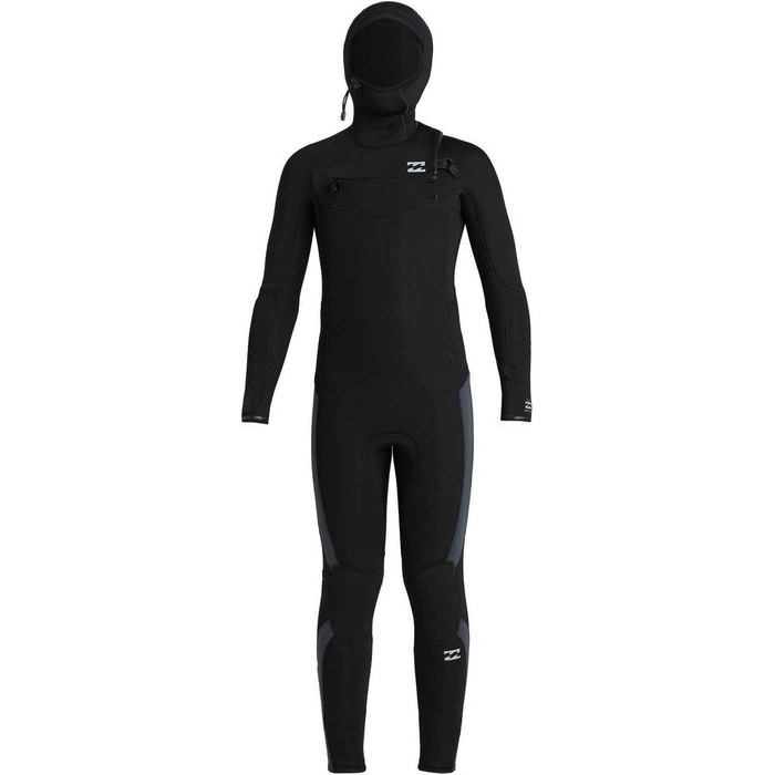 2020 Billabong Junior Absolute 5/4mm Hooded Chest Zip Wetsuit U45B91 - Black
