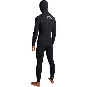 2019 Billabong Mannen Furnace Carbon Ultra 7/6mm Hooded Chest Zip Wetsuit Zwart Q47m01