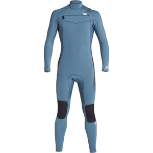 2019 Billabong Mannen Furnace Revolutie 4/3mm Chest Zip Wetsuit Cascade Blue Q44m07