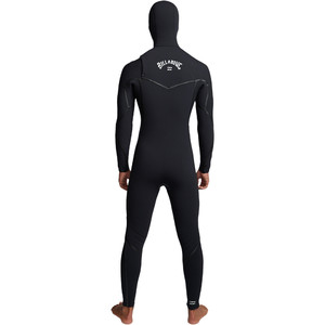 2019 Billabong Mens Furnace Ultra 5/4mm Hooded Chest Zip Wetsuit Black Q45M03