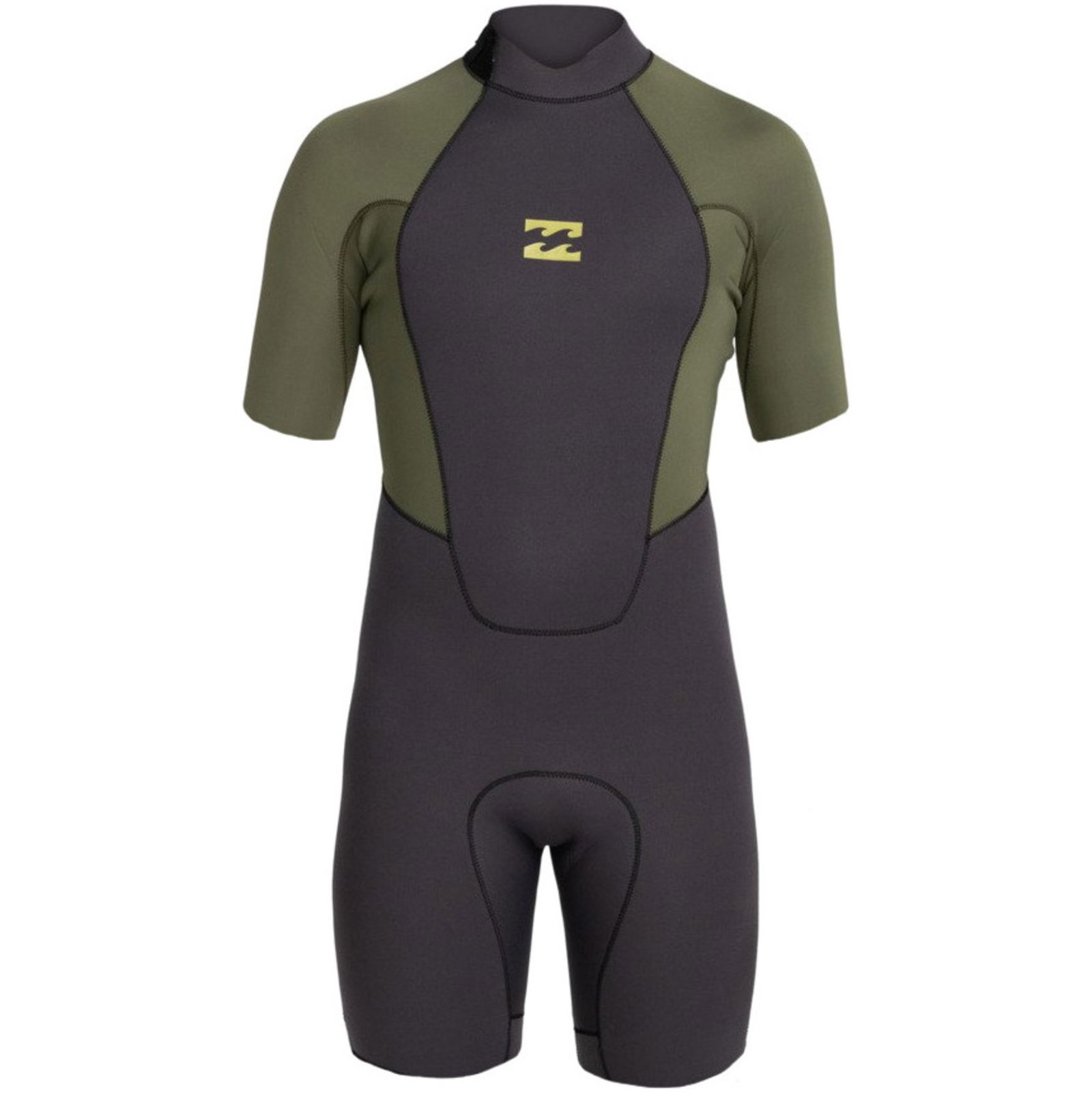 2022 Billabong Mens Intruder 2mm Back Zip Shorty Wetsuit 042M19 Antique Black Watersports Outlet