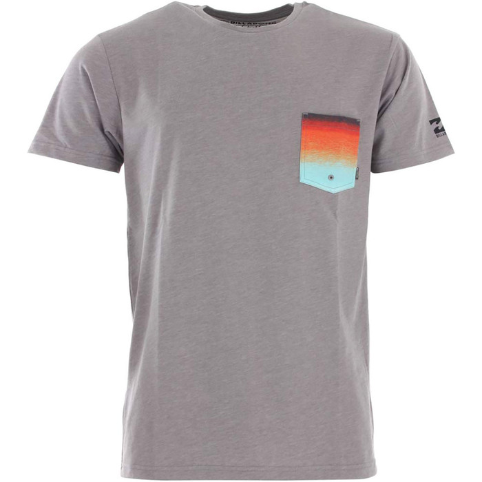 2020 Billabong Herren Team Tasche UV Surf T-Shirt S4eq02 - Grau Meliert