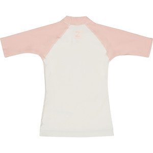 2020 Billabong Toddler Girls Logo Short Sleeve Rash Vest S4TY04 - Salt Crystal