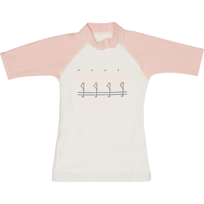 2020 Billabong Toddler Girls Logo Short Sleeve Rash Vest S4TY04 - Salt Crystal