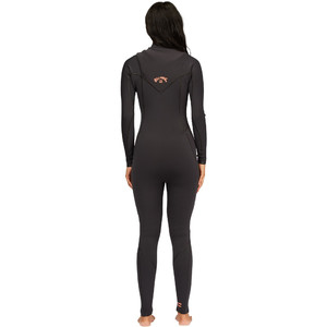 2021 Billabong Womens Furnace Natural 4/3mm Zipperless Wetsuit Z44G11 - Black Sands
