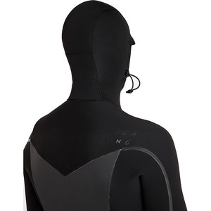 Billabong Furnace Absolute X Hooded 5/4mm Wetsuit Met Chest Zip Zwart L45m08