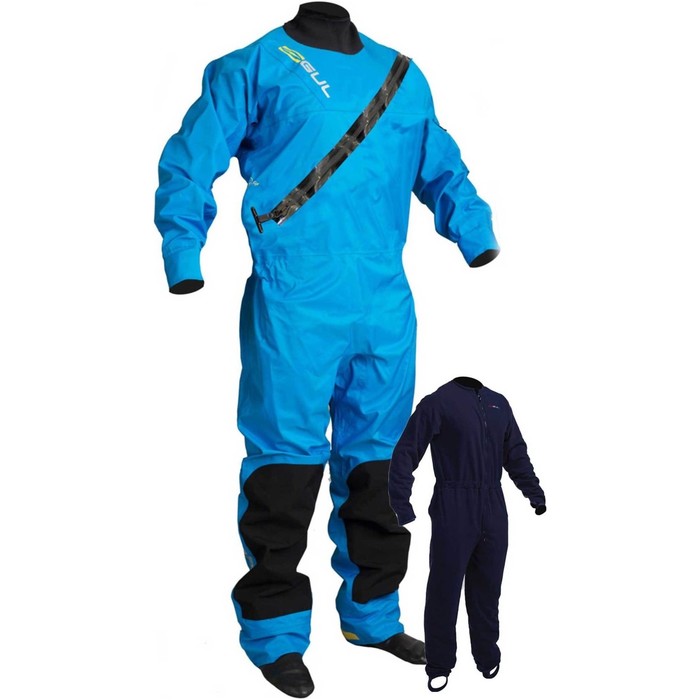 2021 Gul Junior Dartmouth Eclip Zip Drysuit Mit Unterfleece Blau Gm0378-b5