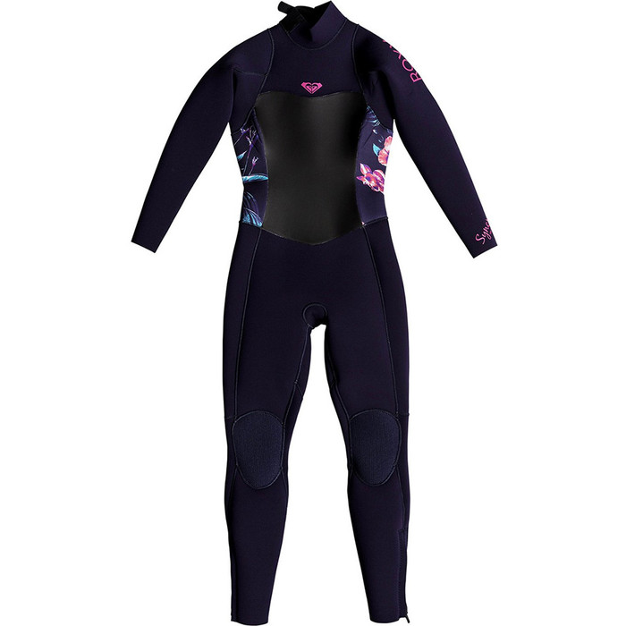 Roxy Toddler Syncro 4 / 3mm Tilbage Zip Wetsuit Blue Ribbon ERLW103002