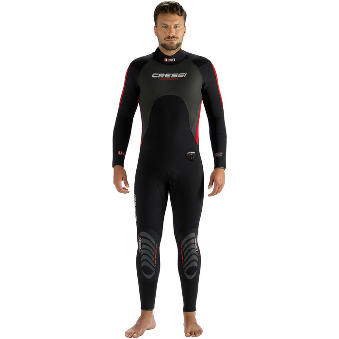 Cressi Ladies Logica 5mm Back Zip Dive Wetsuit Black Red, 43% OFF