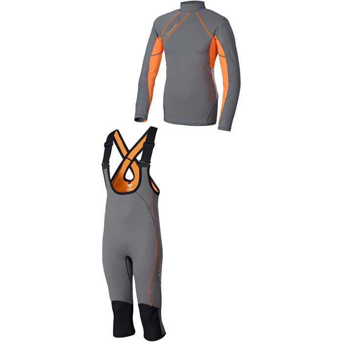 Pantaloncini Da Trekking E Rash Gilet Grigio Phase 2 Crewsaver Junior - Arancione - Pacchetto