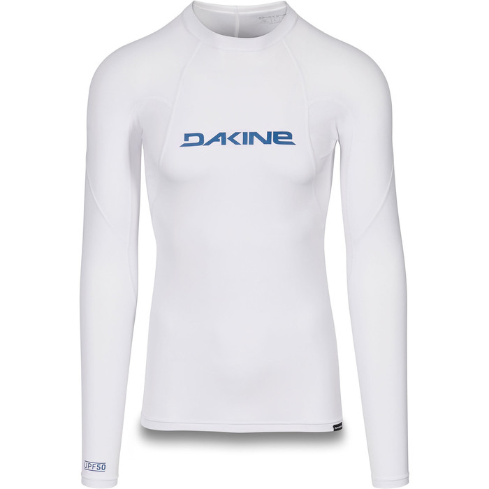 2019 Dakine Mens Heavy Duty Snug Fit Long Sleeve Rash Vest White 10002280
