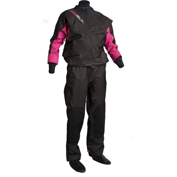 Gul Naisten Dartmouth Eclip Vetoketjullinen Drysuit Musta / Vaaleanpunainen GM0383-B3