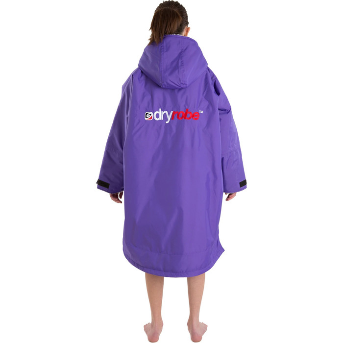 2023 Dryrobe Advance Enfants Manches Longues Change Robe DR104 - Purple / Grey